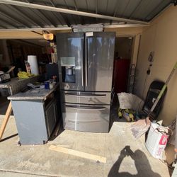 Samsung 28 Cu. Ft. 4-Door Refrigerator – Black Stainless Steel – $550 OBO