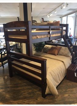 Brand New Twin Full Wood Bunk Bed $50 Down Takes It Home Today!