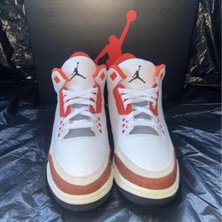 Air Jordan Men's 3 Retro Dunk On Mars, Sz 12, Mars Stone