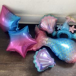 Free mermaid Mylar balloons