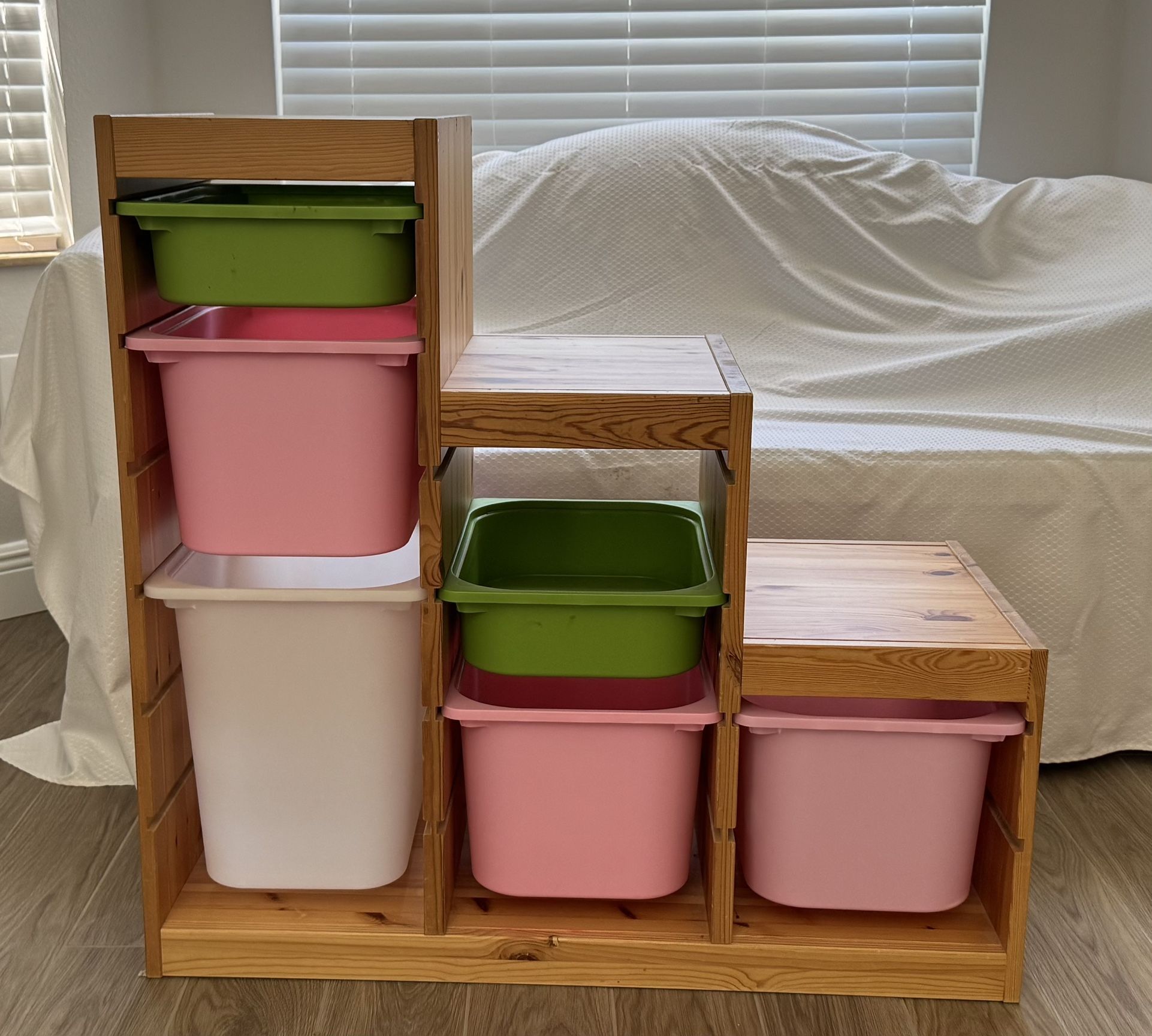Child’s Storage - Wooden Frame And Bins -$25
