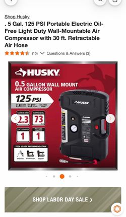 Portable wall mount air compressor