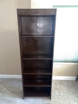 Espresso Wood Bookshelf