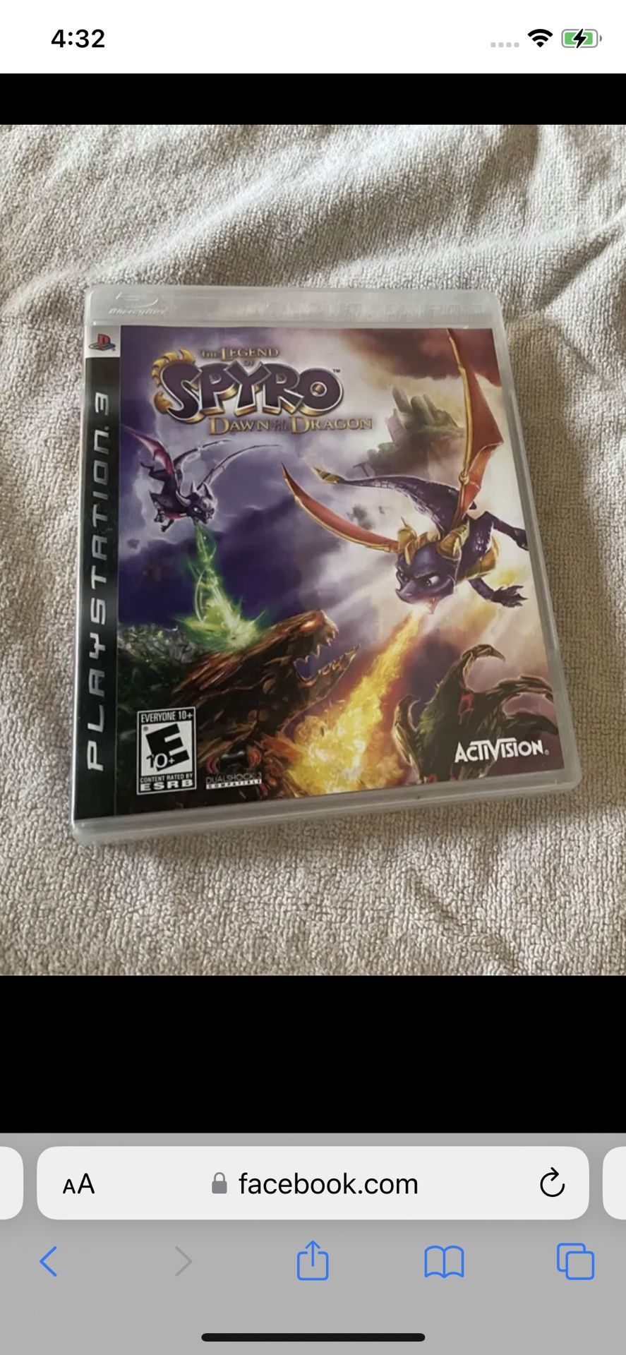 PS3 Rare, The Legend Of Spyro Dawn Of The Dragons