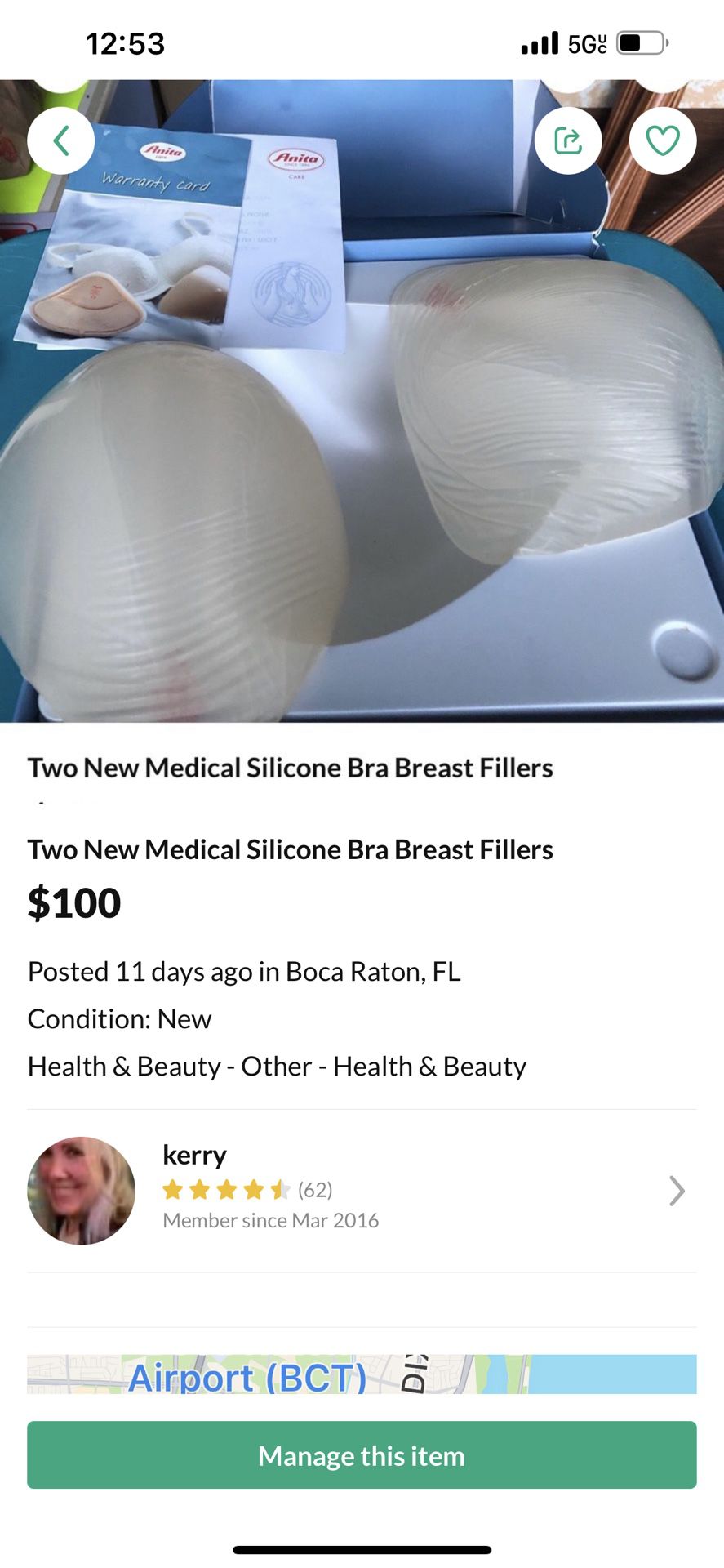 Two New Medical Silicone Bra Breast Fillers
