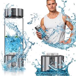 Hydrogen Water Bottle Generator - 3 Min SPE PEM Tech, 2025 Model, 420ML Portable Hydro Water Bottle Machine for Travel, Wellness & Recovery, Ideal for