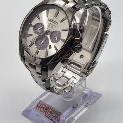 Seiko - CORE Solar Chronograph Stainless Steel Men's Quartz Watch - SSC635
