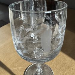 1975 Exquisite Vintage Replacement Bordeaux Clear Crystal Water Goblet by PRINCESS HOUSE Each 