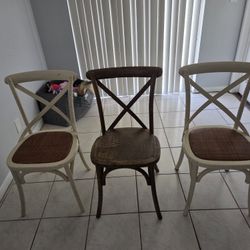 French Wooden Chairs 