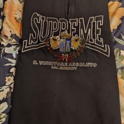 Authentic Supreme Assoluto Half Zip Pullover Black Mens Size XL