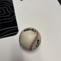 Signed Baseball Use In Game