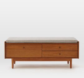 West Elm Mid-Century Entryway Storage Bench – Acorn