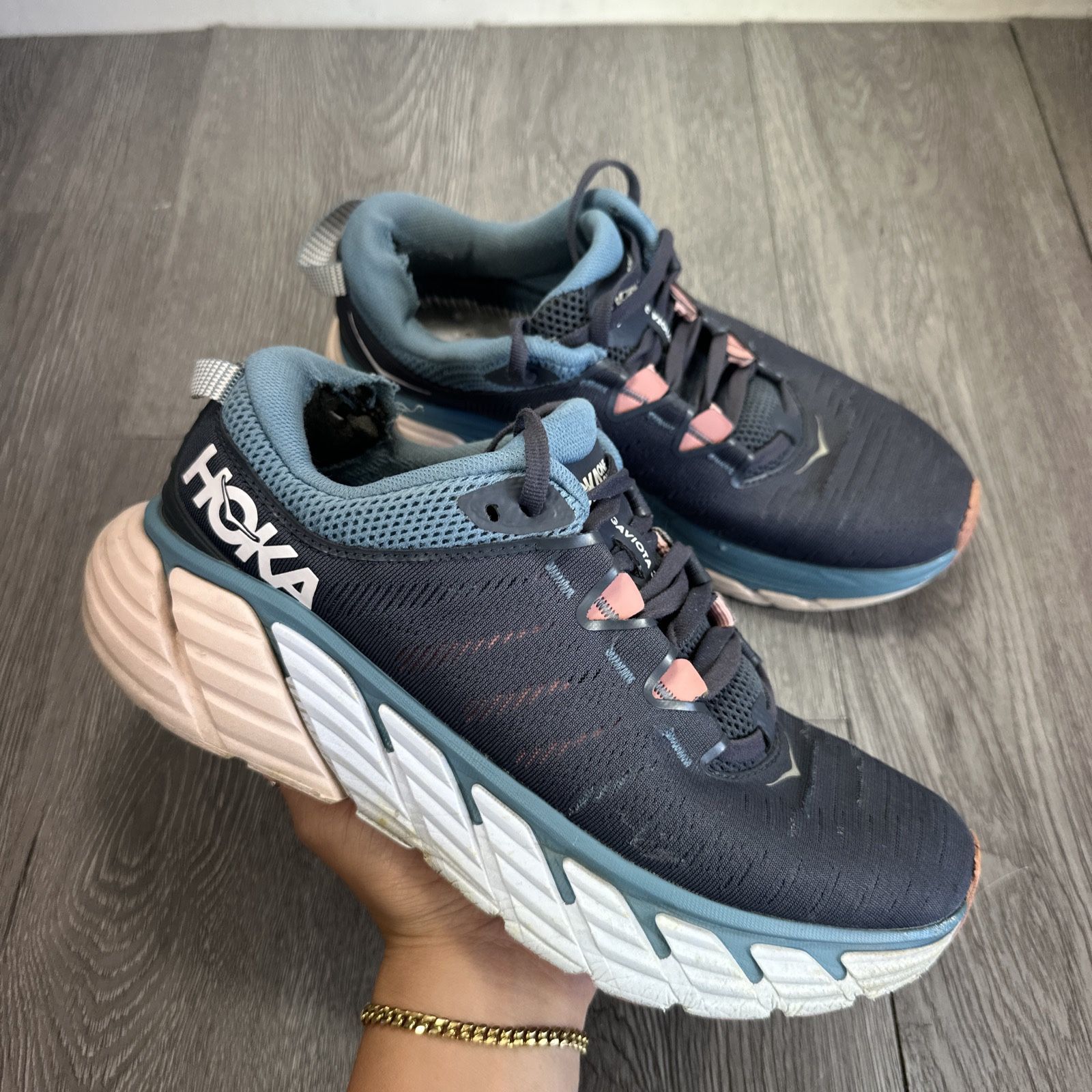 Hoka One One Gaviota 3 Womens Running Sneakers Shoe Sz 7.5 B Ombre 