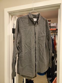 Five Four Large Gray button up