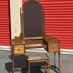 1900 Circa Vanity/mirror With Bench