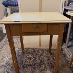 Vintage Enamel Top Table