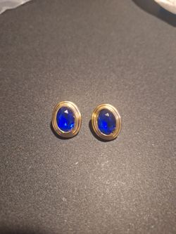 Gold and blue Earrings