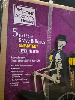 5 ft Graves and bones animated led
NEW OPEN BOX ITEM