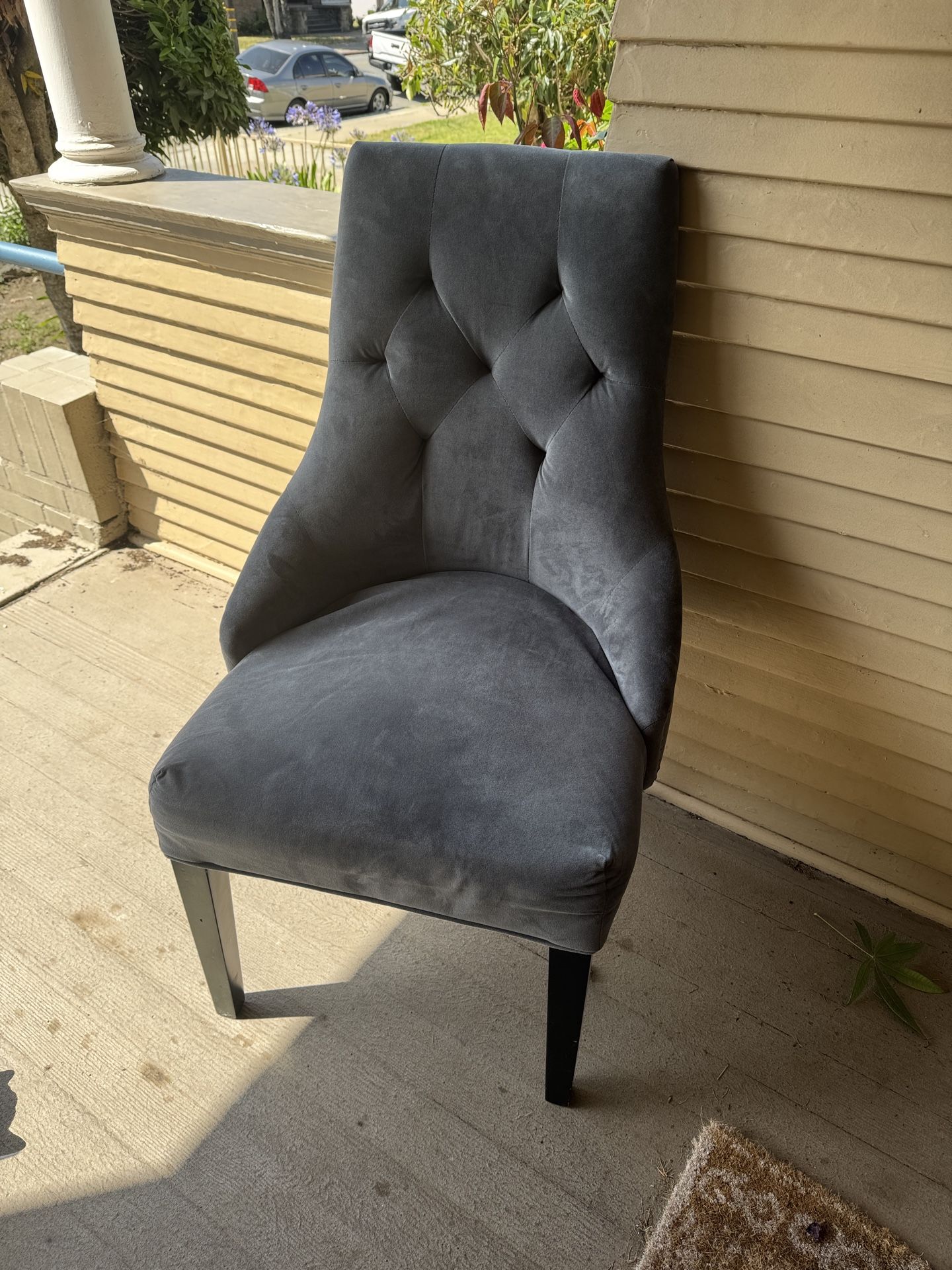 Gray Velvet Chair