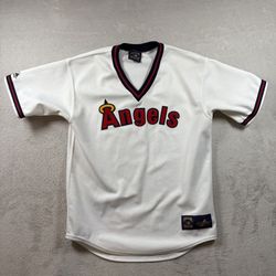 Vintage Majestic Anaheim Angels Jersey Men's Large White Made In USA 80s #3575