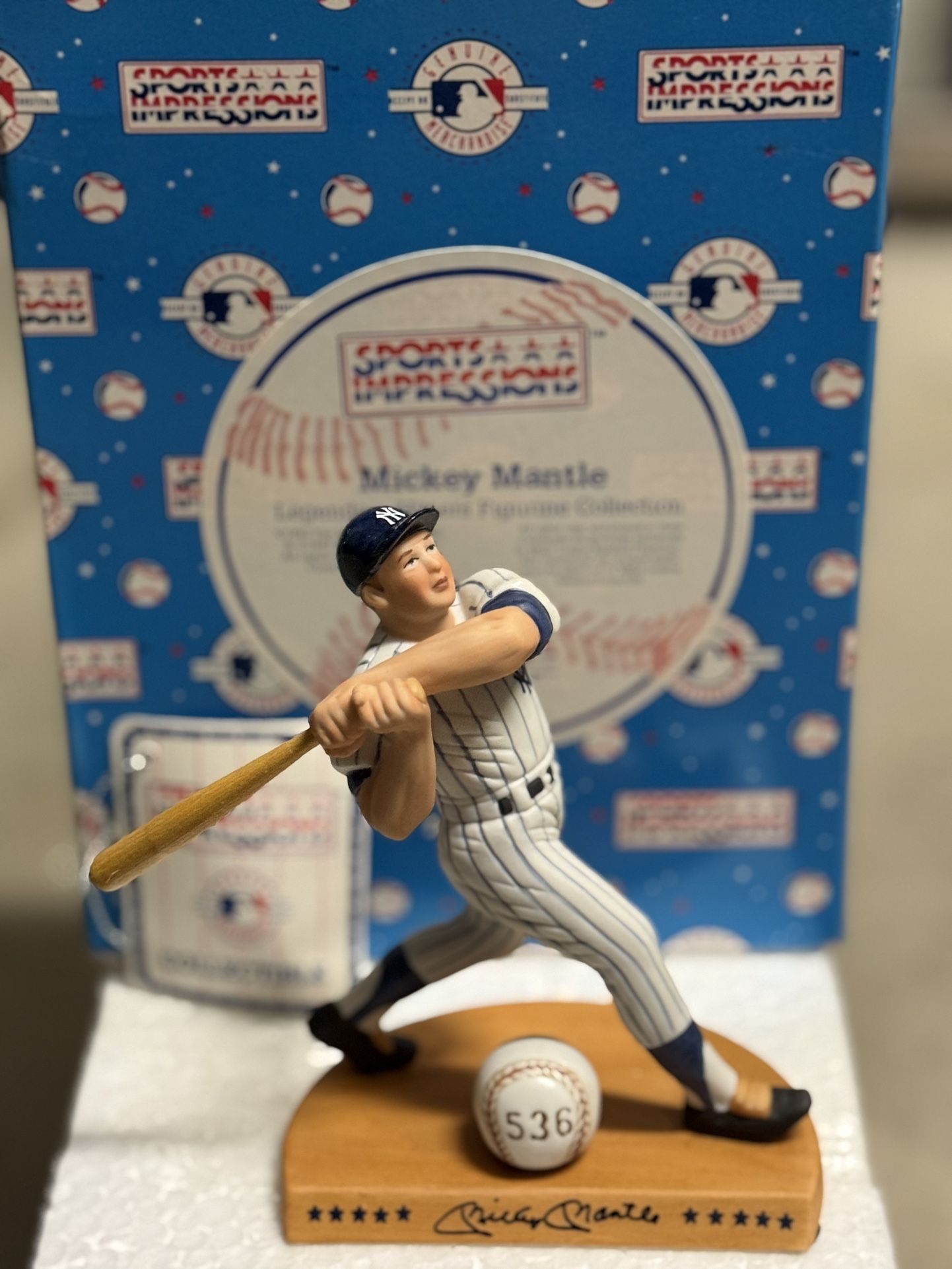 Mickey Mantle Legendary Sports Impressions Figure by Hamilton Collection