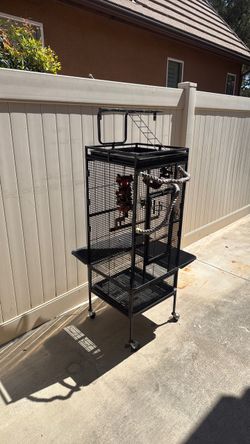 Bird cage 36 in  x 17 in on wheels