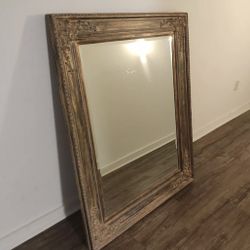 Antique Solid Wood Gold Painted Mirror 
