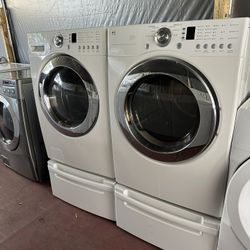 LG Front Load Washer And Dryer Everything Works Great 2 Months Warranty 