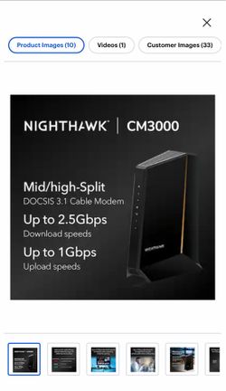 Cable Modem Nighthawk 2.5GBPS