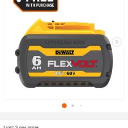DEWALT FLEXVOLT 20V/60V MAX Lithium-Ion 6.0Ah Battery Pack