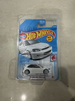Hot Wheels HW J-Imports 10/10 ‘99 Honda Civic Type R EK9 White New for 2021