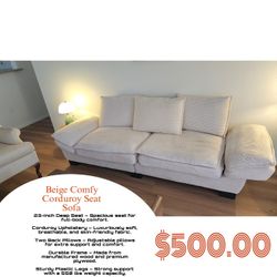 Comfy, Corduroy Seat Sofa 
