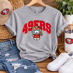 San Francisco 49ers Hello Kitty Graphic T-Shirt .Shirts are made to order in your size and color.