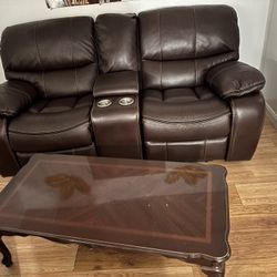 Dual Leather Recliner