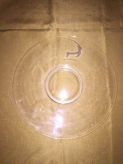 Clear Glass Platter w/ Gazelle Etching