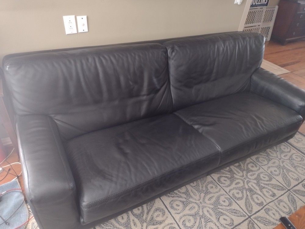 Black Leather Sofa Sleeper