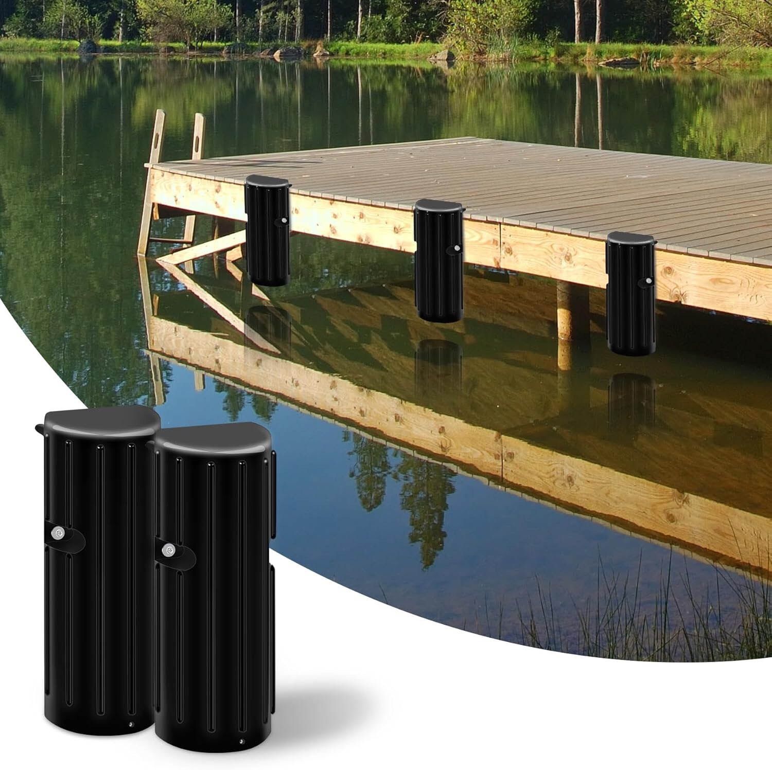 Set of 2 Dock Bumpers Rub Rail & Piling Protection for Boats Piers