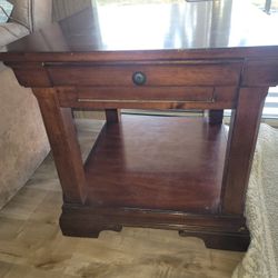 Solid Coffee Table And End Tables