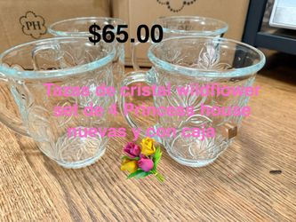 Tras de cristal set de 4 👉 princess house todo nuevo y con caja 📦