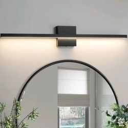 Lonrukat 32in LED Modern Bathroom Vanity Light Black New 