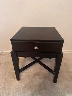 Nightstand / End Table with drawer - Espresso Finish with Drawer