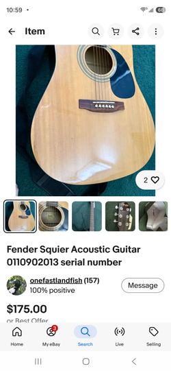 Fender Squire Acoustic Guitar with Stand