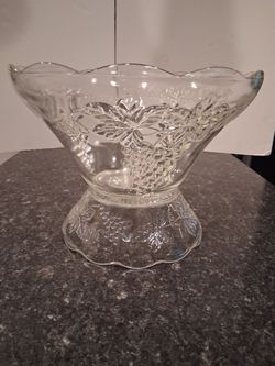 Vintage Anchor Hocking Harvest Grape Punchbowl set