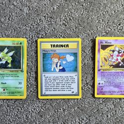 First Edition Pokemon Holos and Trainer Card