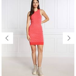 MICHAEL KORS Logo Jacquard Tank Dress NEW 
