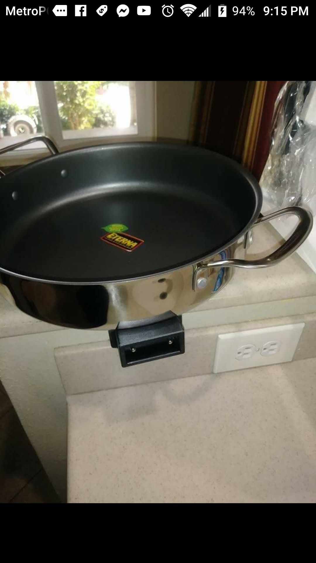 New Princess House Electric Teflon Pan