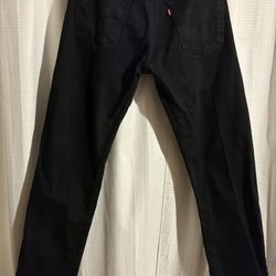 Levi Mens Waterless Classic Straight Black Jeans Size 32W 32L