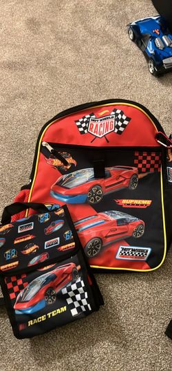 Hot Wheels Kids Backpack and Lunch Bag Set