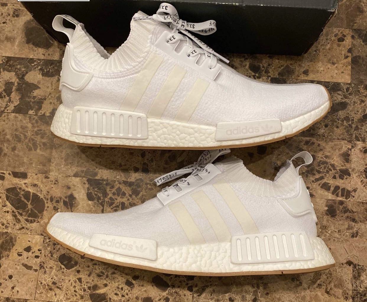 adidas gazelle silver green womens Shop White Mens adidas NMD R1 Lace Up Sneakers – Shoebacca main image 1