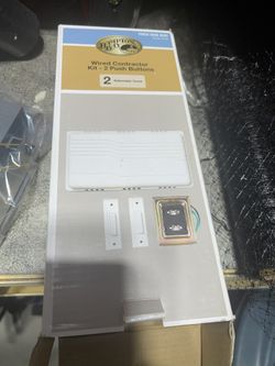 hampton bay wired contractor doorbell kit with 2 wired push buttons white